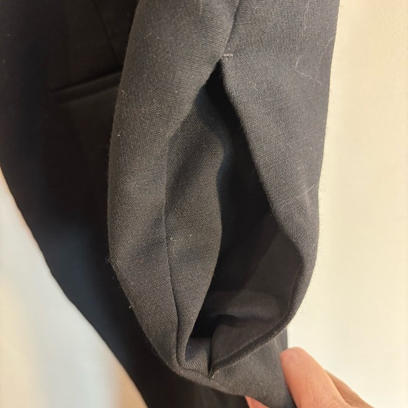 REISS Sz 6 Vittoria Dungaree Wool Blend Jumpsuit Gold Buttons Adjustable Straps - Picture 10 of 15